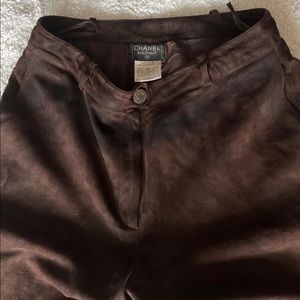 Chanel Fall 1998 Suede Lambskin pants size 40